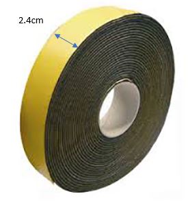 Băng keo 24mm (xốp đen 2.4p) – ảnh mô tả 1