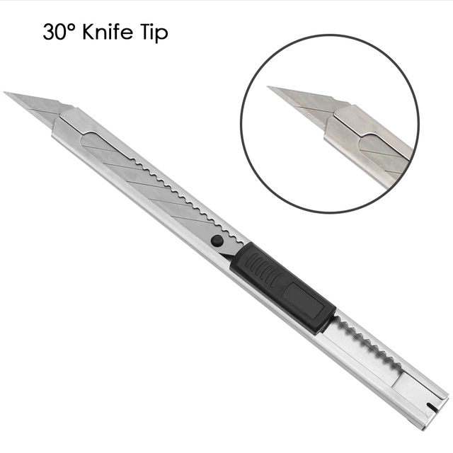 Dao rọc giấy nhỏ inox Deli 2058 – ảnh mô tả 1