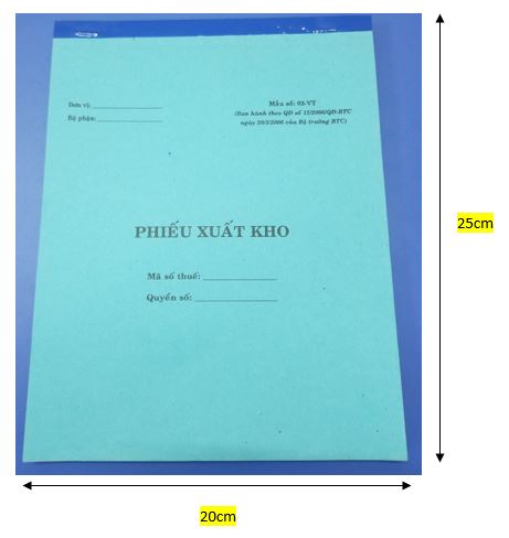 Phiếu xuất kho 2 liên (20*25 50 bộ) – ảnh mô tả 1