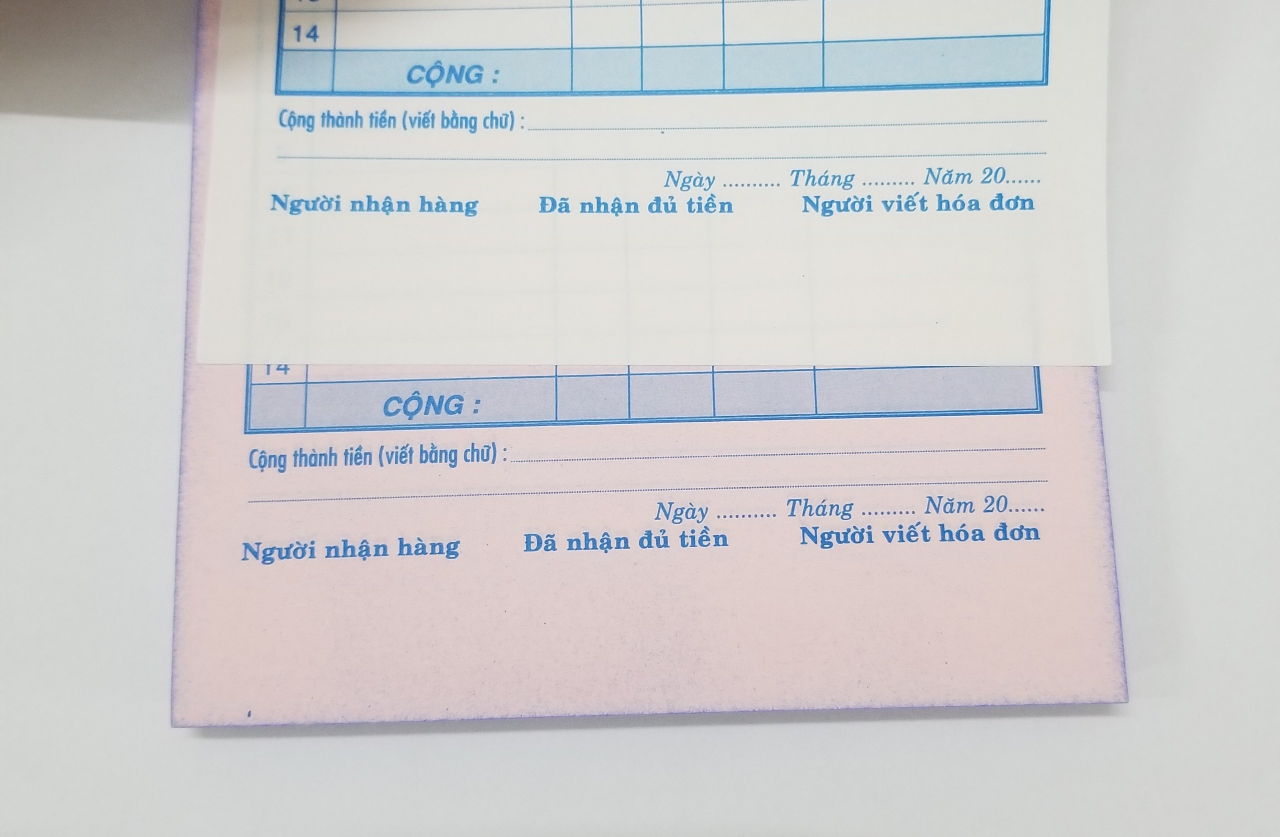 Hóa đơn bán lẻ 2 liên (13x19, 50 bộ) – ảnh mô tả 3