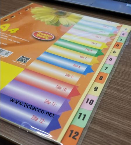 Bìa phân trang giấy 12 số (Pgrand) – ảnh mô tả 2