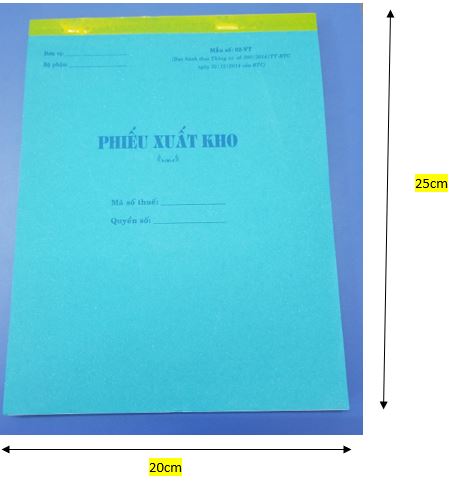 Phiếu xuất kho 3 liên (20*25 50 bộ) – ảnh mô tả 1