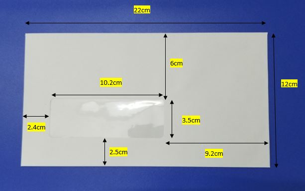 Bao thư (cửa sổ trái 12x22 có keo DL 80) – ảnh mô tả 1