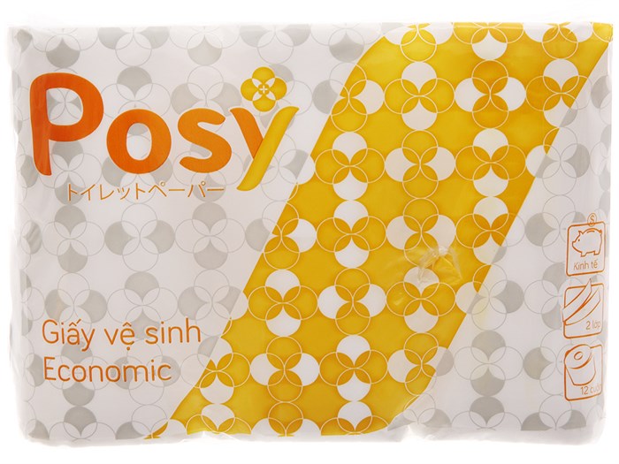 Giấy VS Posy Economic 2 lớp (túi=12 cuộn) – ảnh mô tả 1