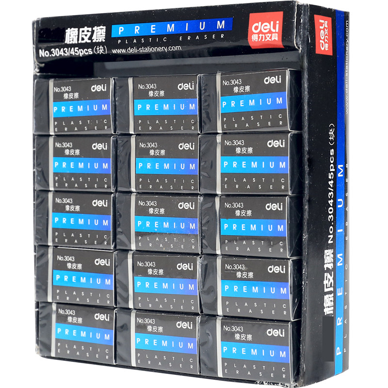 Tẩy đen (gôm đen Deli E3043) – ảnh mô tả 1