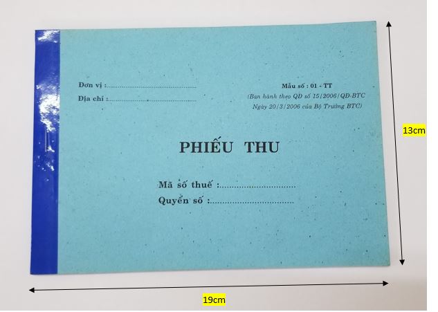 Phiếu thu 1 liên giấy fort – ảnh mô tả 1