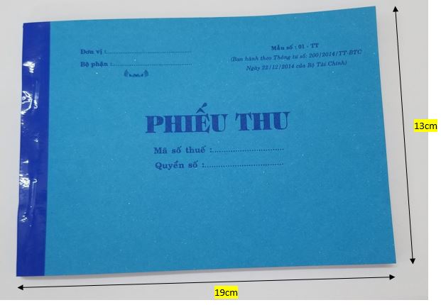 Phiếu thu 2 liên (13*19 50 bộ) – ảnh mô tả 1