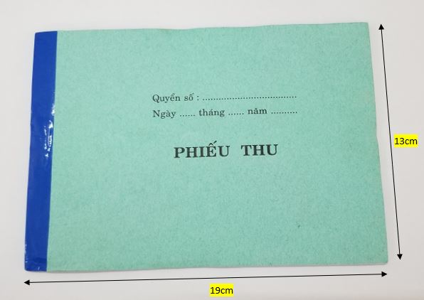 Phiếu thu 1 liên (13*19 giấy tái sinh) – ảnh mô tả 1