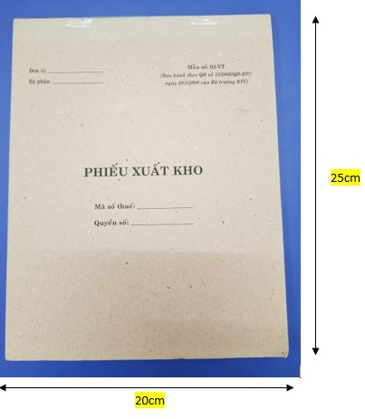 Phiếu xuất kho 1 liên (20*25 giấy tái sinh) – ảnh mô tả 1