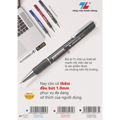 Bút bi TL036 (xanh) – ảnh mô tả 1