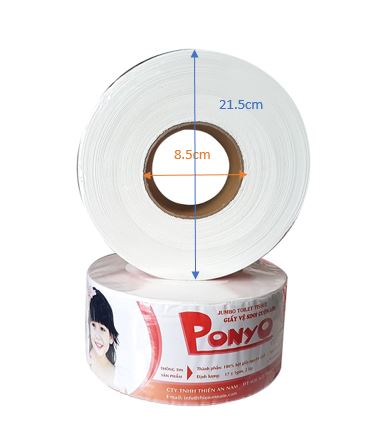 Giấy vệ sinh cuộn lớn (Ponyo - Loại 1-700gr) – ảnh mô tả 1