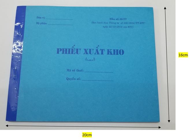 Phiếu xuất kho 2 liên (16*20 50 bộ) – ảnh mô tả 1