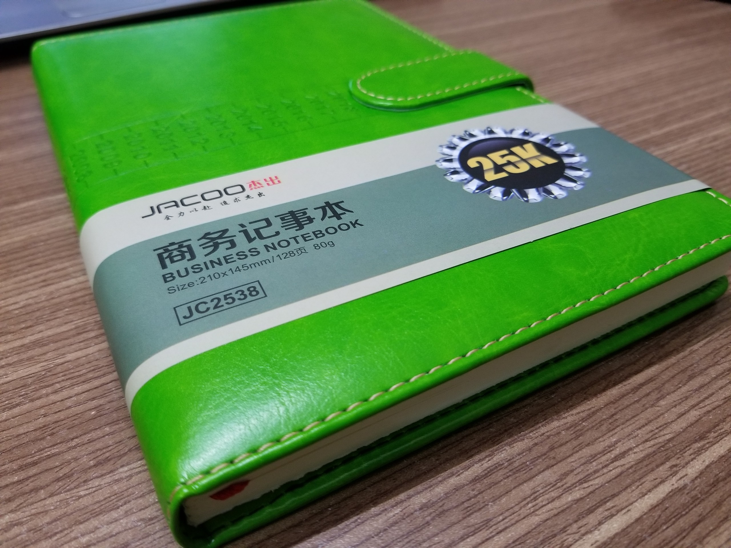 Sổ da cao cấp A5 xanh lá (2508 hoặc 2538 ) – ảnh mô tả 2