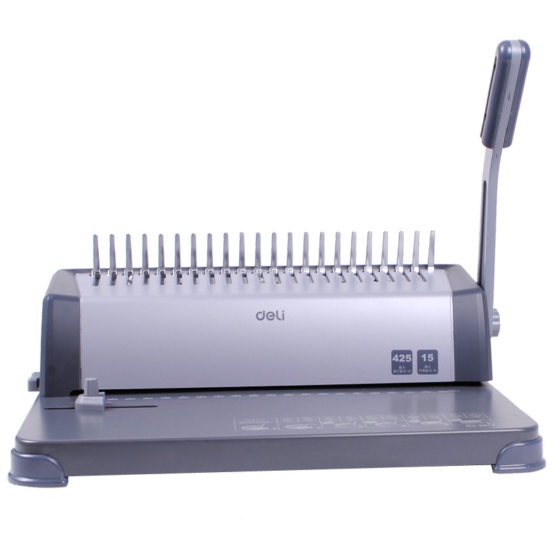 Máy đóng gáy xoắn lò xo Deli 3873 (lỗ chữ nhật) – ảnh mô tả 4