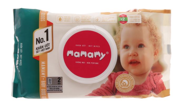 Khăn ướt VS MAMAMY 80 tờ không mùi có nắp – ảnh mô tả 1