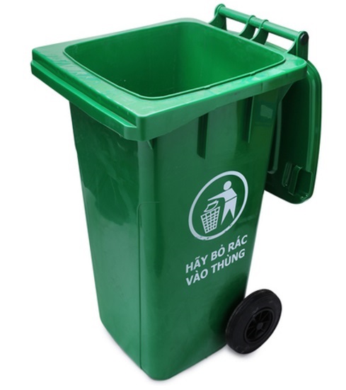 Thùng rác nhựa ngoài trời 120L – ảnh mô tả 2