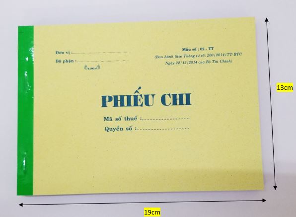 Phiếu chi 3 liên (13*19 50 bộ) – ảnh mô tả 1