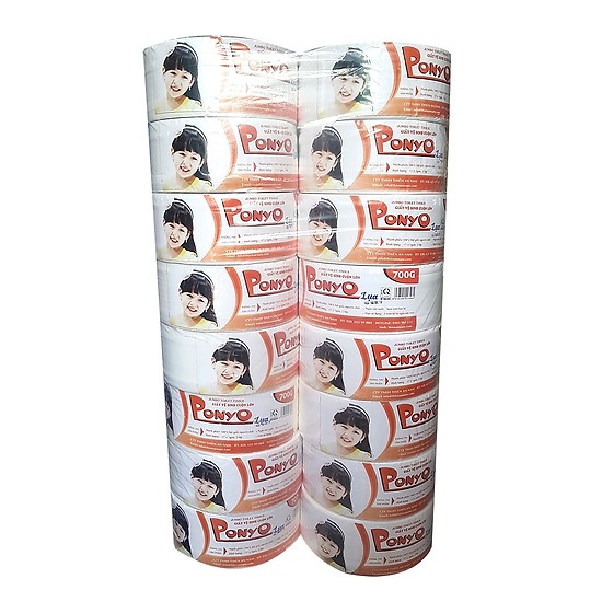 Giấy vệ sinh cuộn lớn (Ponyo - Loại 1-700gr) – ảnh mô tả 2