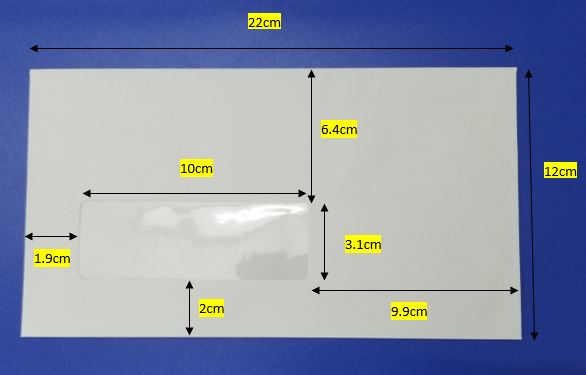 Bao thư (cửa sổ trái 12x22 có keo DL120 gsm) – ảnh mô tả 1