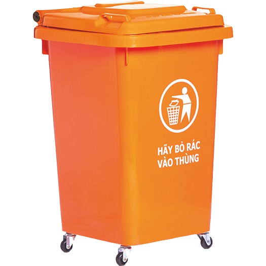 Thùng rác nhựa ngoài trời nắp lật 60L – ảnh mô tả 1