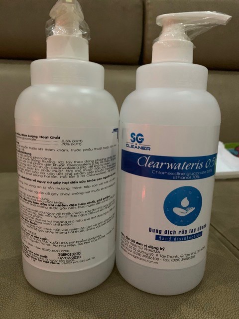 Dung dịch sát khuẩn Clear Wateris 500 ml (gel khô) – ảnh mô tả 3