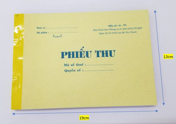 Phiếu thu 3 liên (13*19 50 bộ) – ảnh mô tả 1