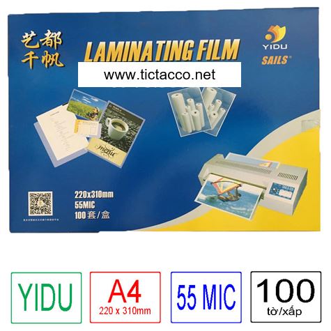 Màng nhựa trong 220*310*55mic (Nhựa ép A4 55mic) – ảnh mô tả 1