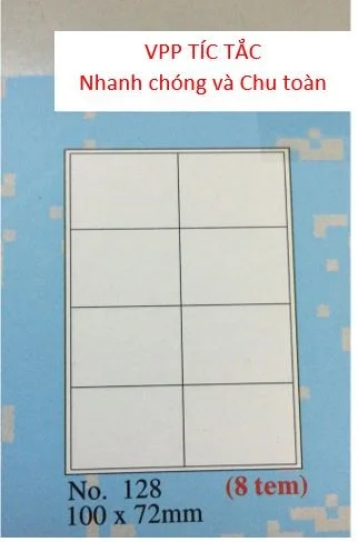 Nhãn TOMY (số 128 A4 - xấp/20 tờ)