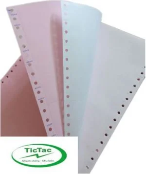 Giấy liên tục (2 liên  khổ 21x14 cm- A5 -> T-H)