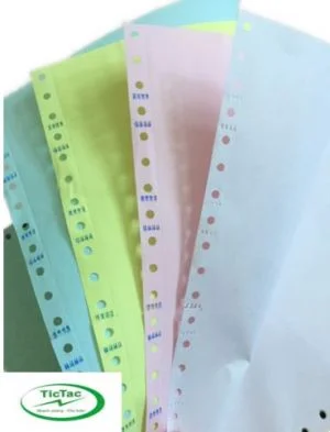 Giấy liên tục (4 liên khổ 21x14 cm- A5 -> T-H-V-X)