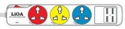 Ổ cắm 3DN4A12W (ổ điện Lioa 3 ổ, dây 3m, 4 cổng USB)