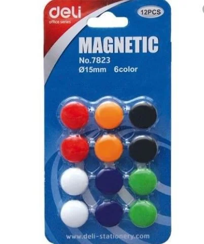 Nam châm bảng 15mm Deli 7823 (12 viên)