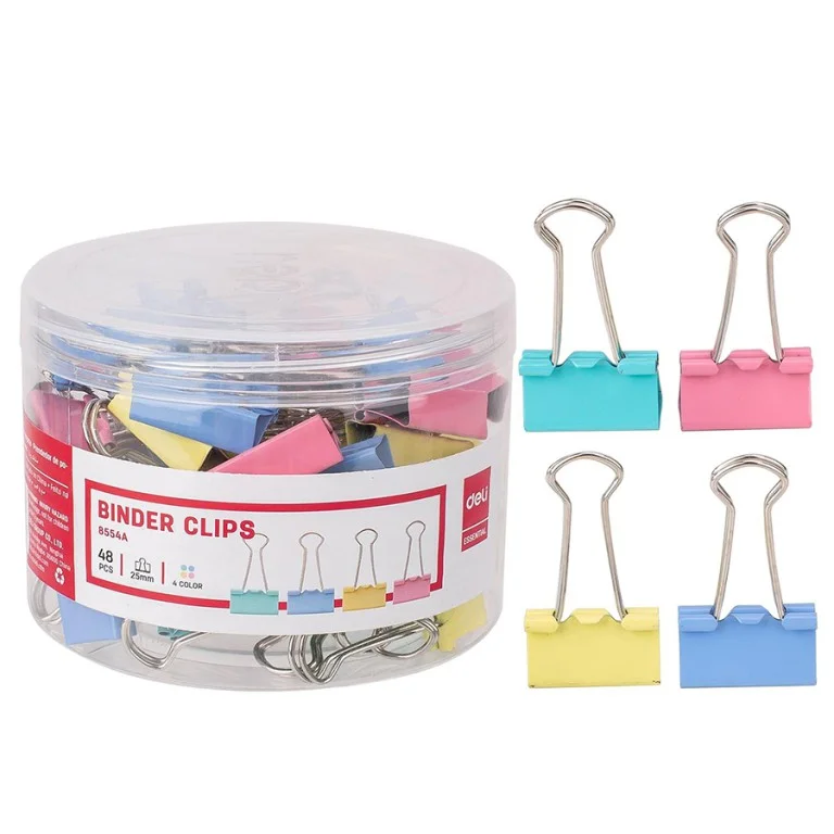 Kẹp giấy (kẹp bướm màu 19mm - DELI 8555)