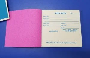 Biên nhận 2 liên khổ 9 x11