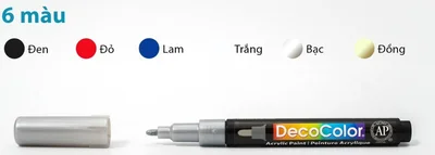 Bút nhũ bạc (Marvy 215 ngòi lông 3.0mm)