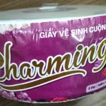 Giấy vệ sinh 500gr (cuộn lớn Charming- 2 lớp-tím)