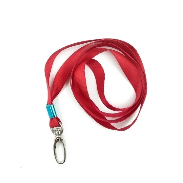 Dây đeo bảng tên (lụa móc xoay inox 1P-ĐỎ)