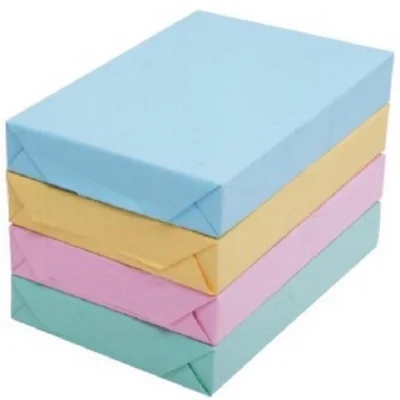 Giấy màu 70gsm A5 (hồng, vàng, xanh dương, xanh lá)