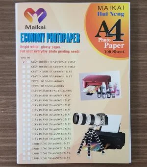 Giấy in dạng tờ A4 (thuốc A4 130 gsm 1 mặt)