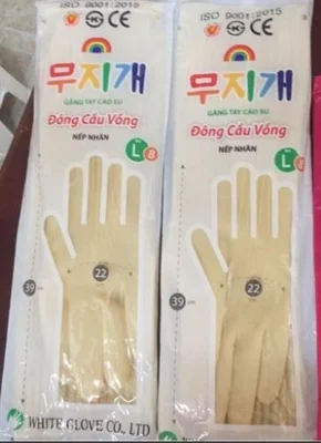 Găng tay (cao su cầu vòng size S Lỡ)