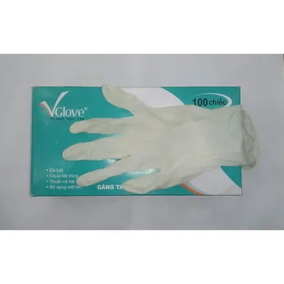 Găng tay y tế Nitrile XANH KHÔNG bột Vglove 4.0 size L