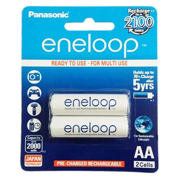 Pin sạc Panasonic 3A trắng (2 viên/vĩ)