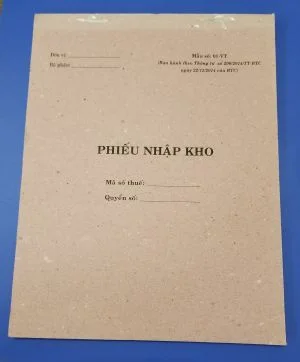 Phiếu nhập kho 1 liên (20x25 giấy tái sinh) 74 tờ