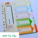 Bìa phân trang giấy Pgrand 5 màu (không sổ)