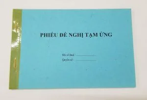 Phiếu đề nghị tạm ứng 13*19 (giấy fort)