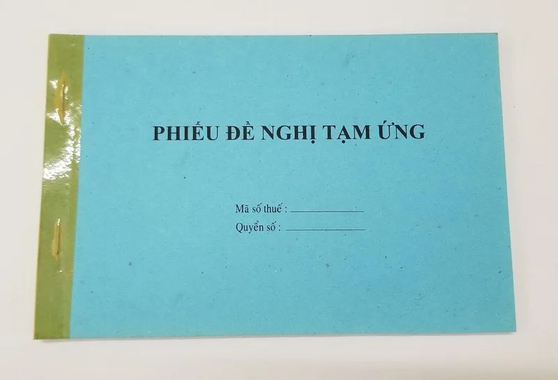 Phiếu đề nghị tạm ứng 13*19 (giấy fort)