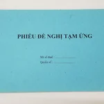 Phiếu đề nghị tạm ứng 13*19 (giấy fort)