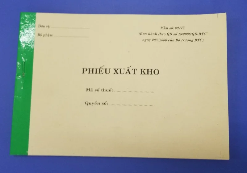 Phiếu xuất kho 2 liên (13x19 50 bộ)