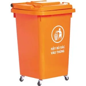 Thùng rác nhựa ngoài trời nắp lật 60L