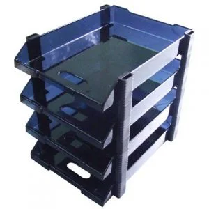 Kệ 4 tầng trụ mica (TTM) đen